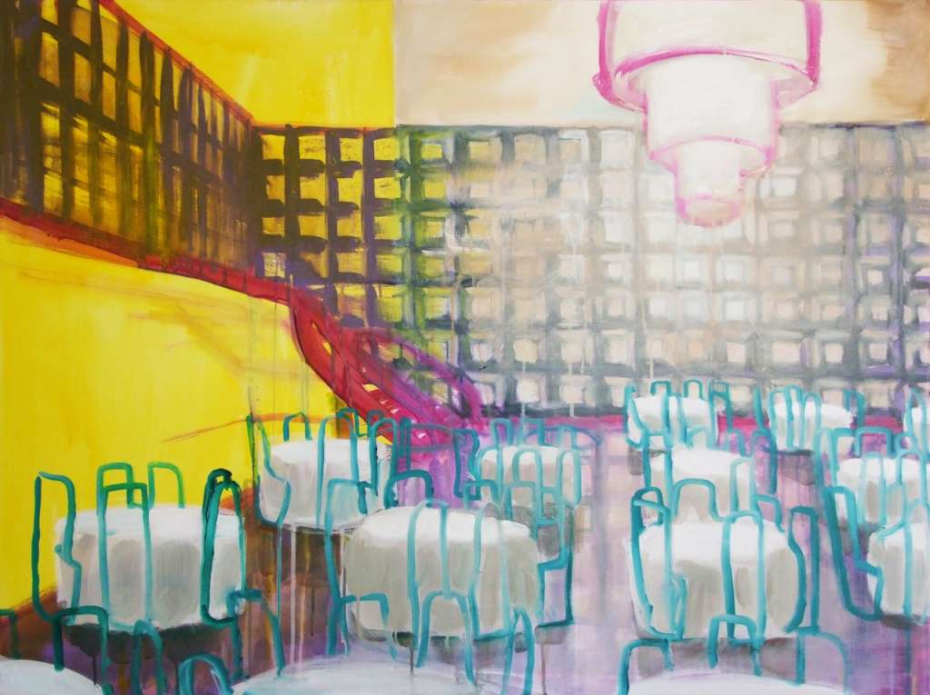 Ballroom Dining, Acryl auf Leinwand, 90 x 120 cm, 2012