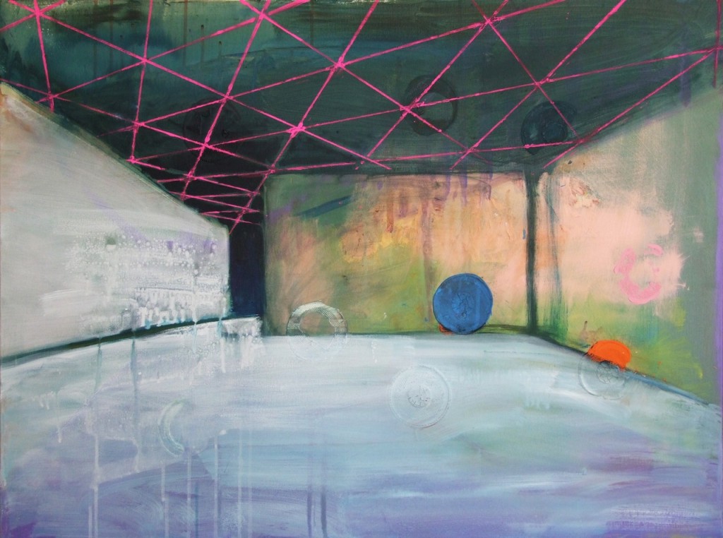 Dreieckdecke, Acryl auf Leinwand, 75 x 100 cm, 2011