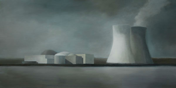 Site industriel 106 (2009, 73x146 cm, huile sur toile)