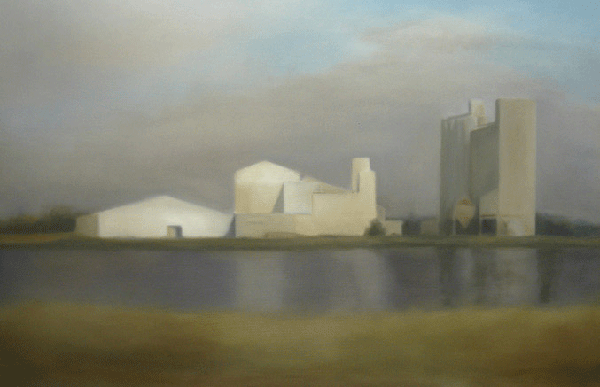 Site industriel 28 (2007, 73x100 cm, huile sur toile)