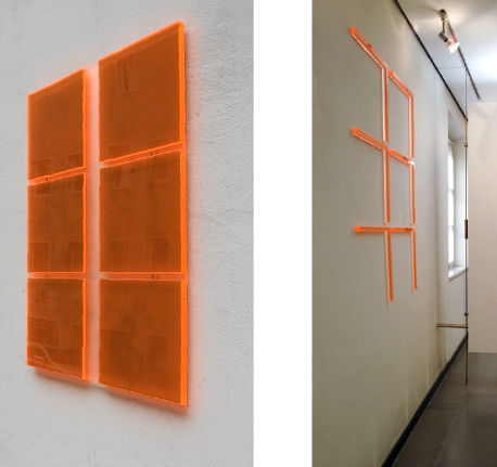 osmose, 2004-2014, Fassadeninstallation innen/außen, fluoreszierendes Plexiglas, Museum für konkrete Kunst Ingolstadt osmose, 2004-2014, Fassadeninstallation innen/außen, fluoreszierendes Plexiglas, Museum für konkrete Kunst Ingolstadt