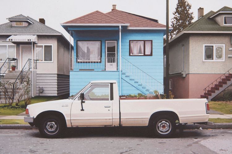 Blue Three Times 1, 4 x 6 inches, Oil on wood panel, 2011