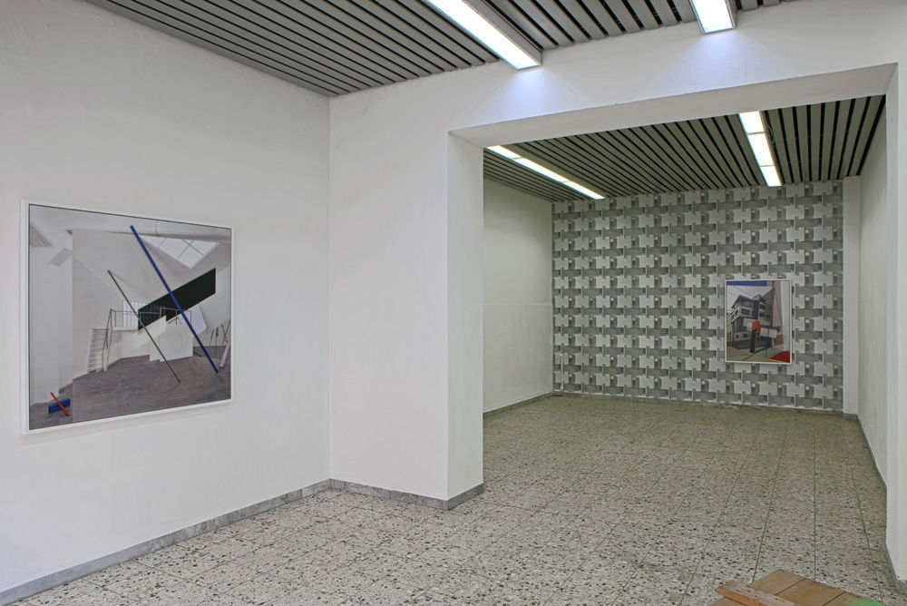  Ausstellungsansicht Raum für vollendete Tatsachen Düsseldorf, Christine Erhard / Jon Moscow, 2013   