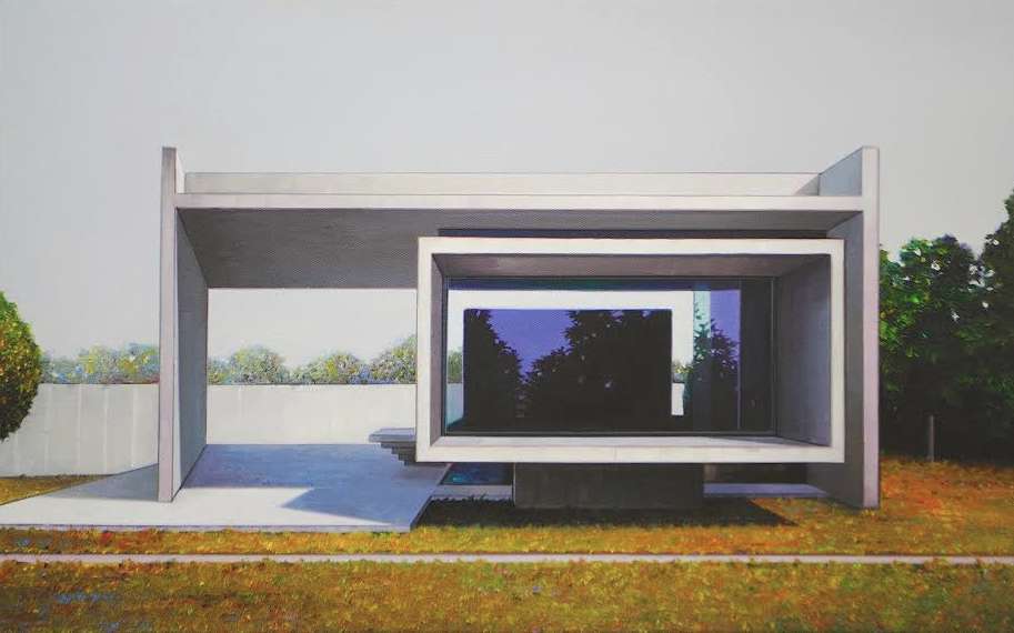 Jens Hausmann - Pavillon - 50 x 80 cm - Öl auf Leinwand - 2015