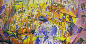 La strada entra nella casa Umberto Boccioni, 1911 Öl auf Leinwand 100 × 100,6 cm Sprengel Museum Hannover
