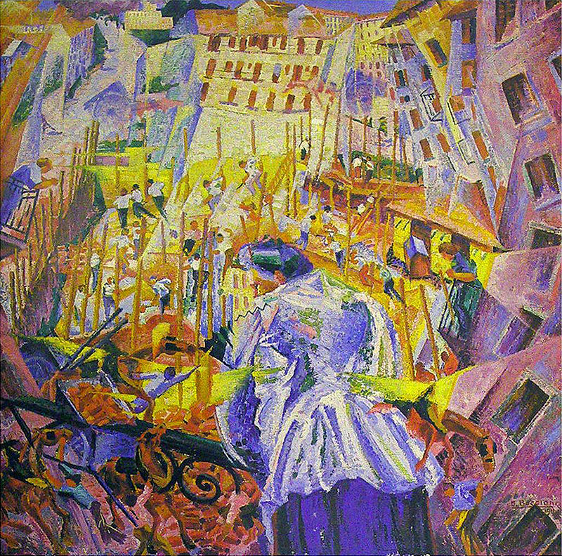 La strada entra nella casa Umberto Boccioni, 1911 Öl auf Leinwand 100 × 100,6 cm Sprengel Museum Hannover