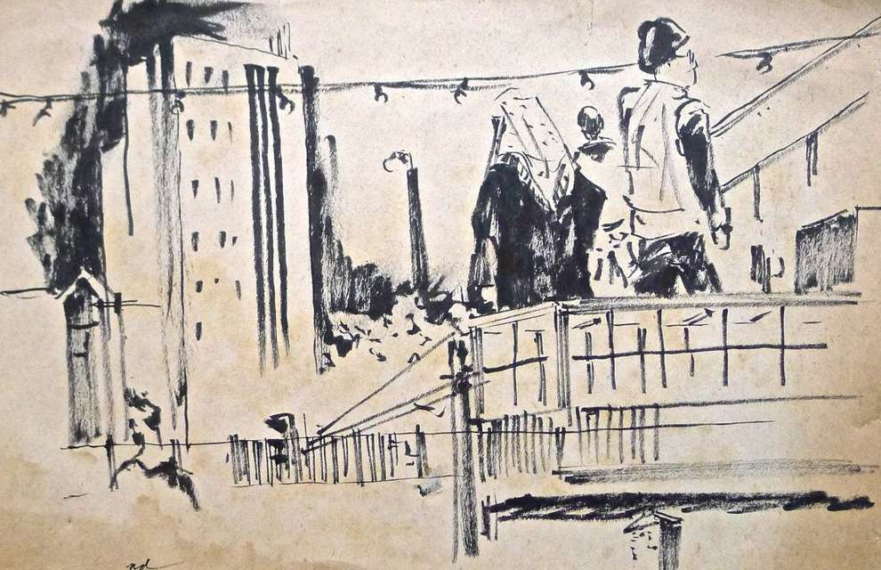 Fragmented Landscapes, 2016, Ink on paper, 33 x 21 cm