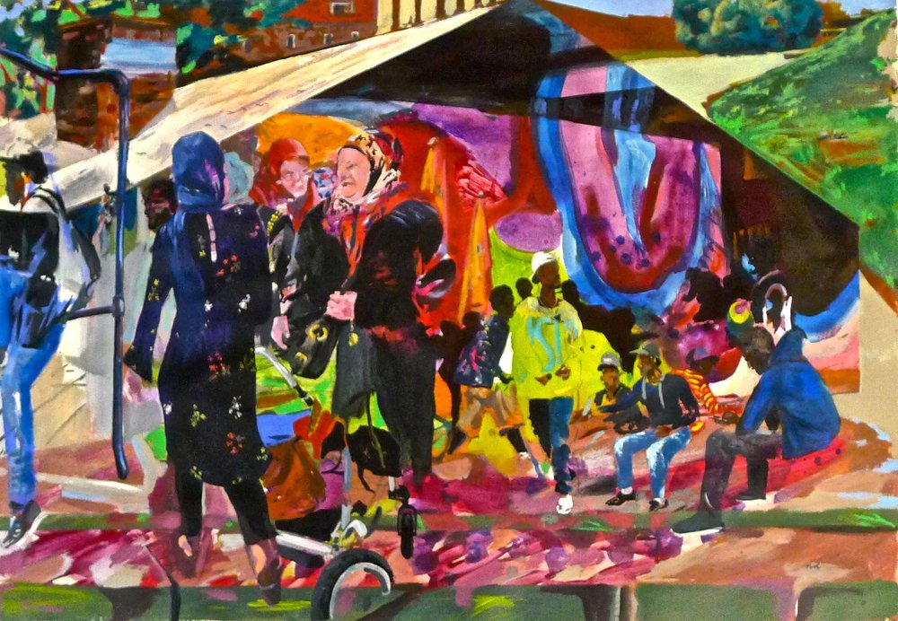 Görlitzer, 2016, Acrylic on paper, 70 x 100 cm
