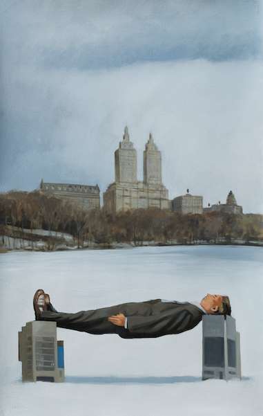 Anthony Gormley, 2010. Oil on paper. 102 x 60 cm