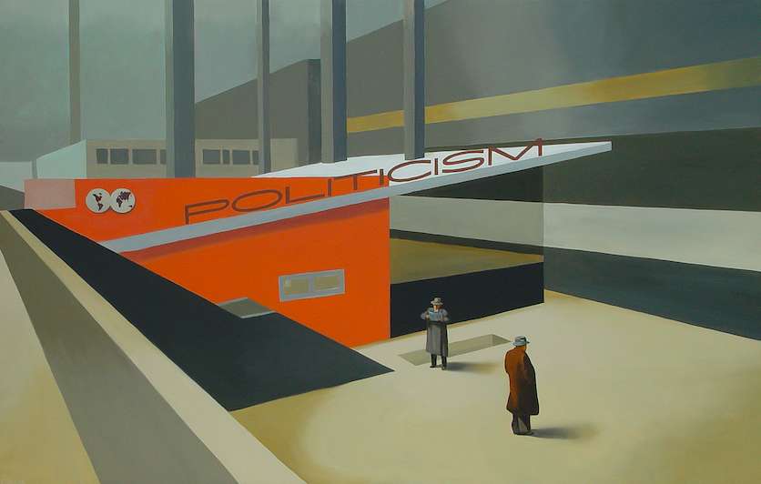 Politicism, 2005. Oil on canvas. 150 x 225 cm