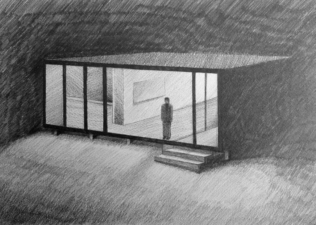 Casa Part of the serie for Walden Project. Graphite on paper. 21x29'7 cm. 2014.