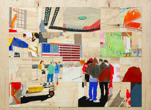 G _ New York - 2016 - 104x138x1 - Pigment on Wood / Foto Nikolaus Netzer