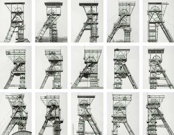 Bernd und Hilla Becher: Fördertürme, D, B, F, 1963–1982 © Estate Bernd & Hilla Becher, vertreten durch Max Becher Courtesy Die Photographische Sammlung/SK Stiftung Kultur Bernd und Hilla Becher Archiv, Köln, 2018