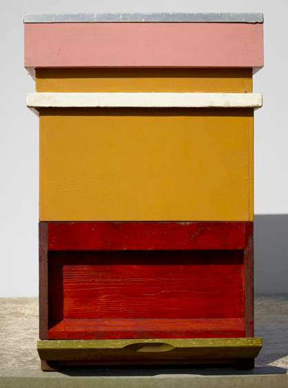 Beehives, Wood, Ocre, White & Pink, 2017 Framed pigment print on baryta paper, optiwhite glass 90 x 67 cm each / framed 107 x 155 cm 8 + 1AP © Scheltens & Abbenes